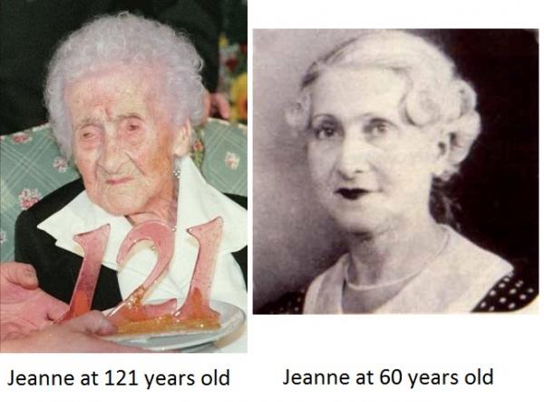 Jeanne Calment - 122 years, 164 days Photoshop Picture